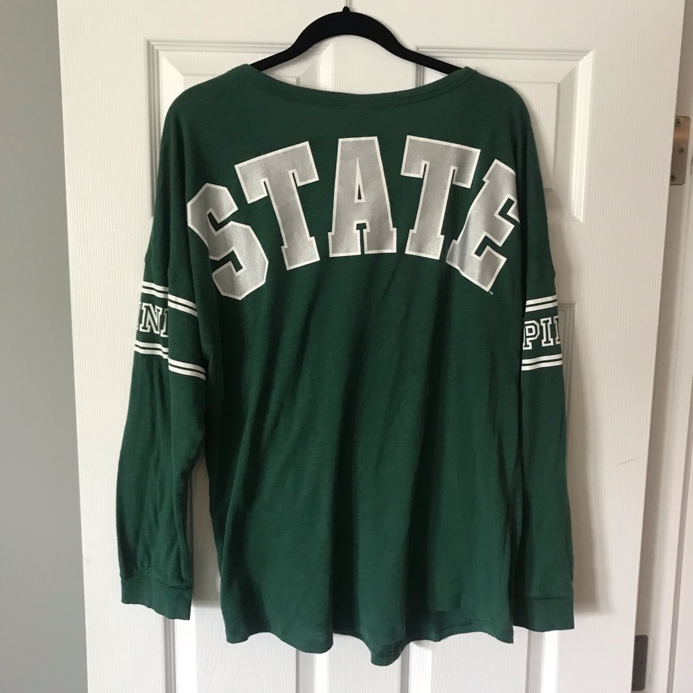 MSU Michigan State Spartans VS PINK Shirt